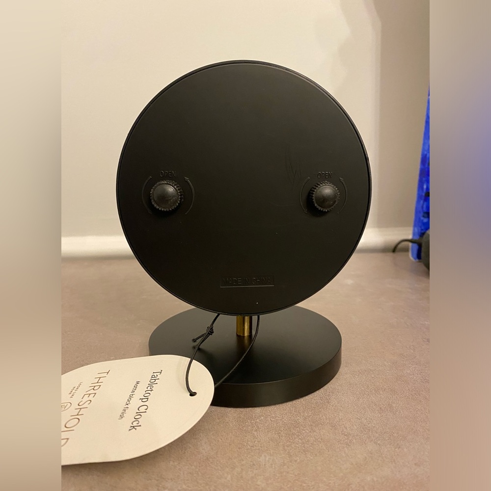 Threshold Black and Cream Tabletop Clock - Picture 2 of 4